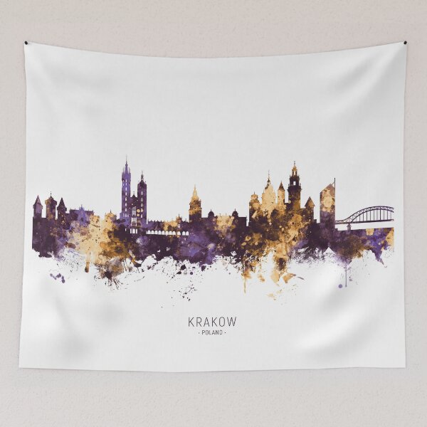 Item preview, Krakow Poland Skyline designed and sold by ArtPrints.