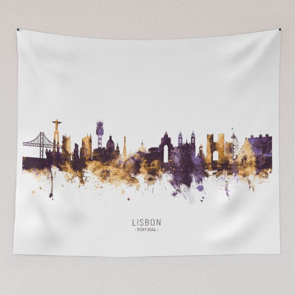 Item preview, Lisbon Portugal Skyline designed and sold by ArtPrints.