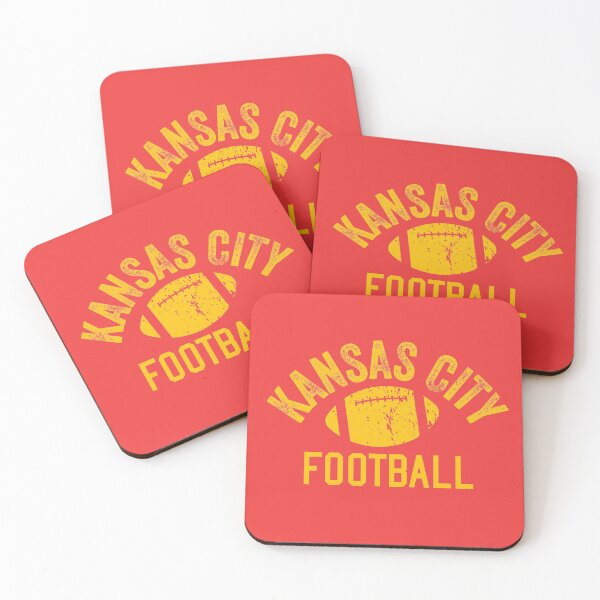 Football Kansas City football KC Unique Vintage Kc Original Coasters (Set of 4)