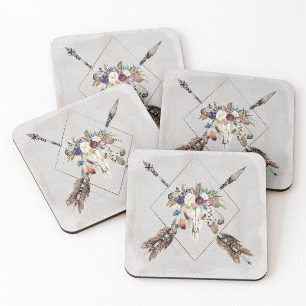 Item preview, Tribal Dreams - Skull and Flowers designed and sold by Amanda-Lakey.