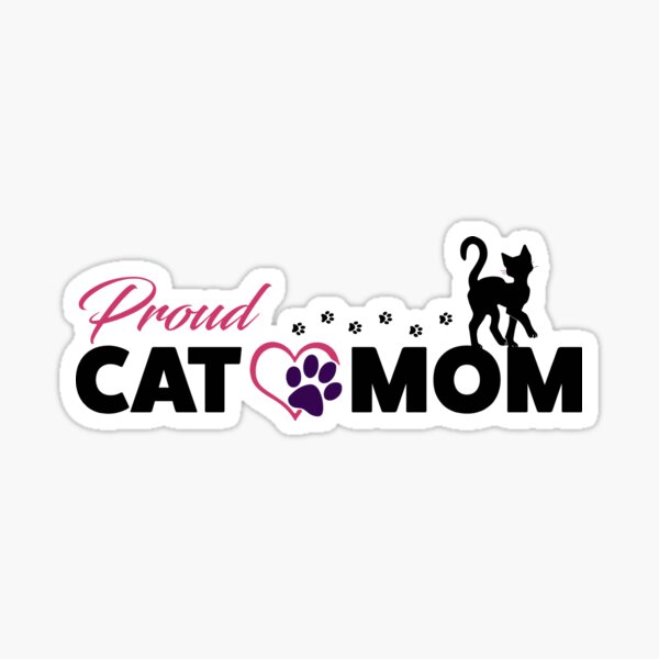 Proud Cat Mom Sticker