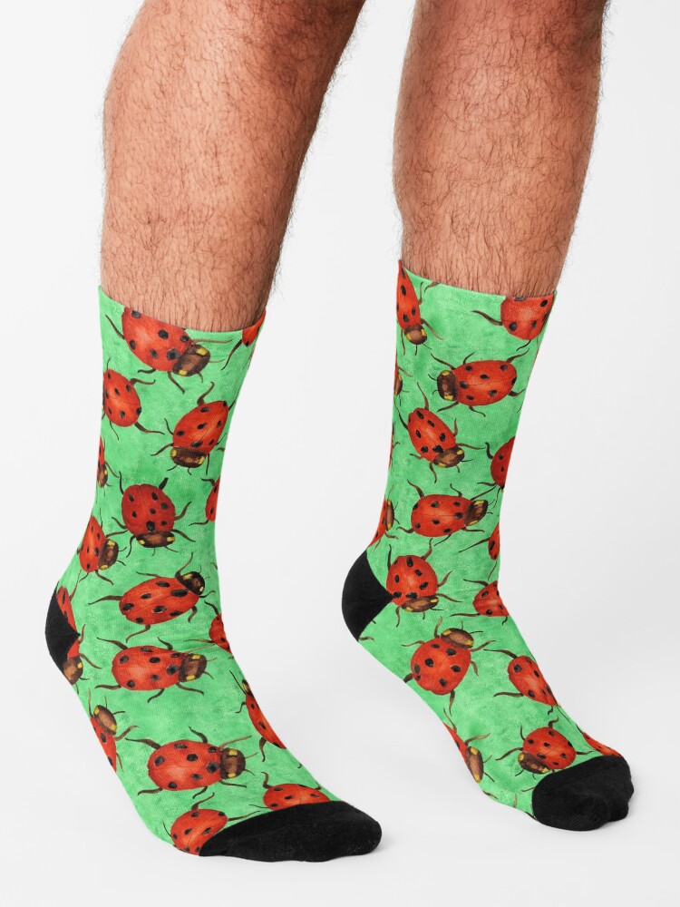 Alternate view of Watercolor Ladybugs Socks