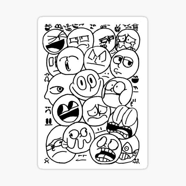 JB's BW Faces Sticker