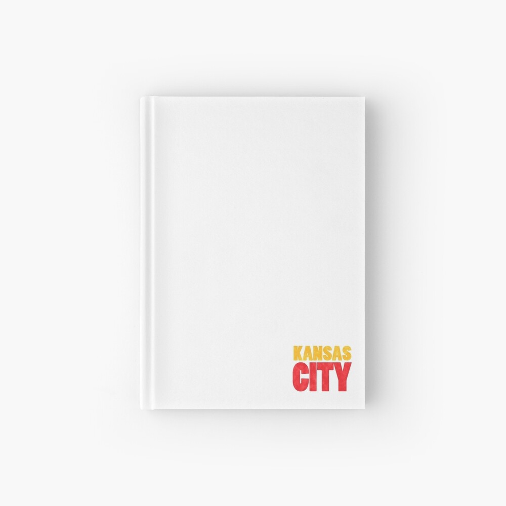 Kansas City Logo Kc Red & Yellow KC Cool Locals Gear KC Face mask Kansas City facemask Hardcover Journal