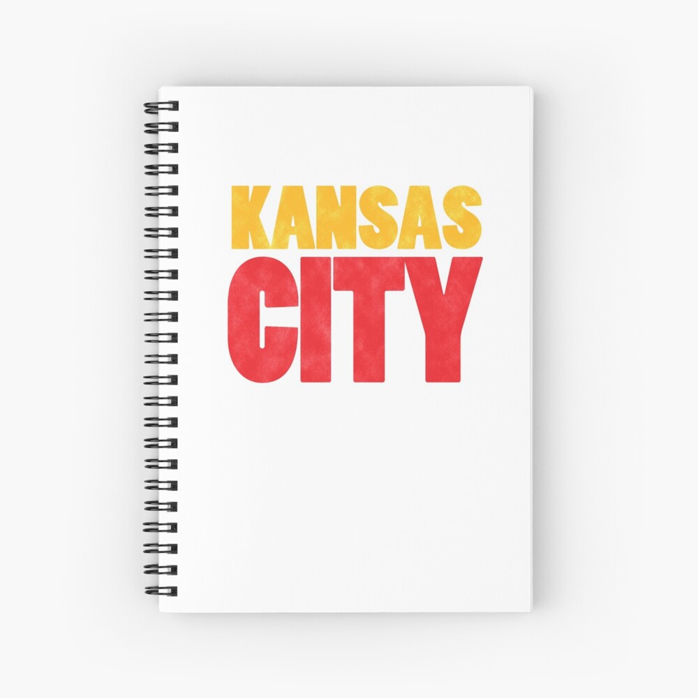 Kansas City Logo Kc Red & Yellow KC Cool Locals Gear KC Face mask Kansas City facemask Spiral Notebook