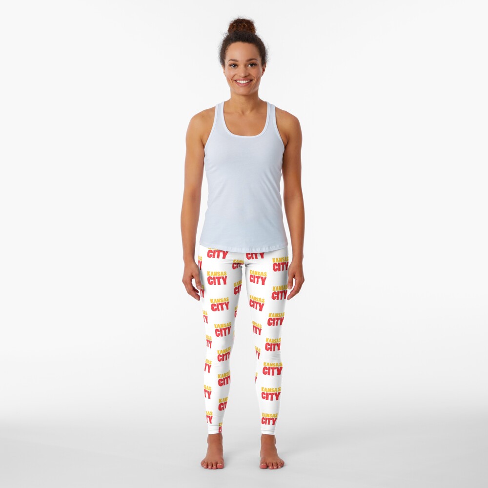 Kansas City Logo Kc Red & Yellow KC Cool Locals Gear KC Face mask Kansas City facemask Leggings