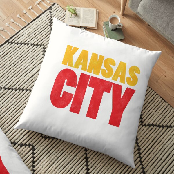 Kansas City Logo Kc Red & Yellow KC Cool Locals Gear KC Face mask Kansas City facemask Floor Pillow