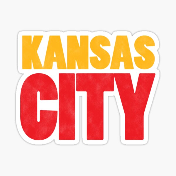 Kansas City Logo Kc Red & Yellow KC Cool Locals Gear KC Face mask Kansas City facemask Sticker