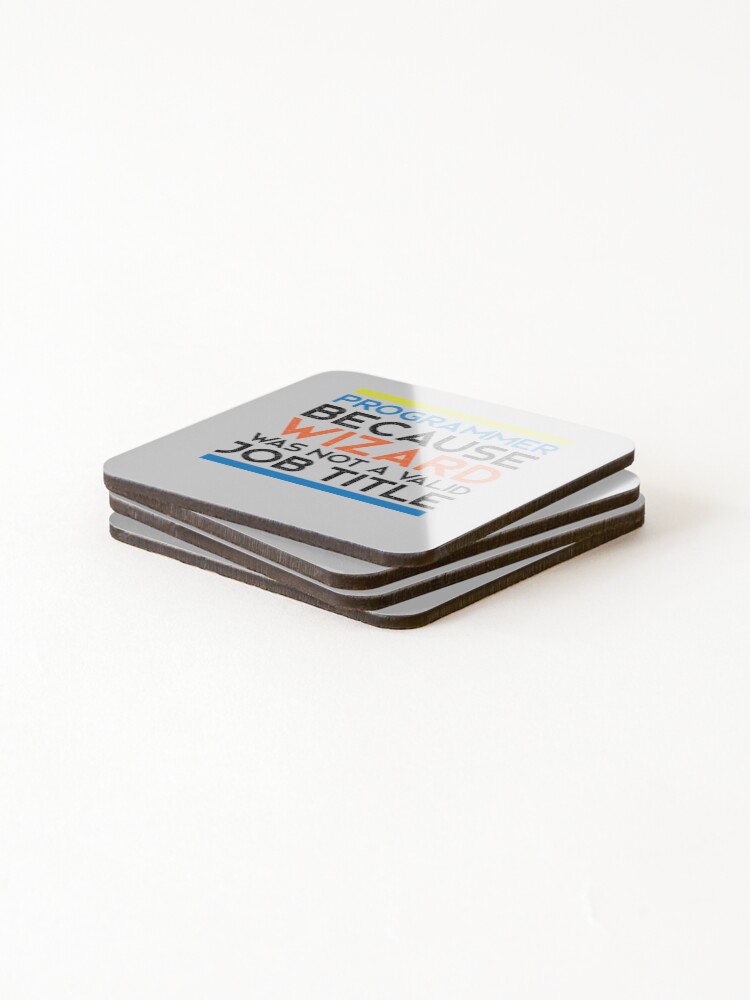 Thumbnail 4 of 5, Coasters (Set of 4), Programmer Wizard designed and sold by Caldofran.