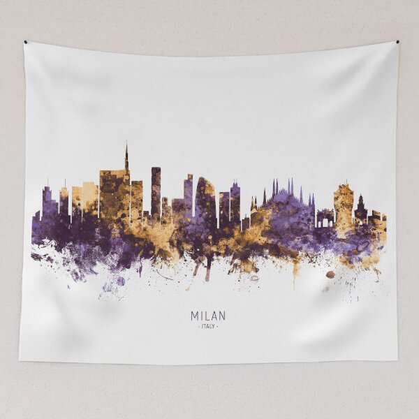 Item preview, Milan Italy Skyline designed and sold by ArtPrints.