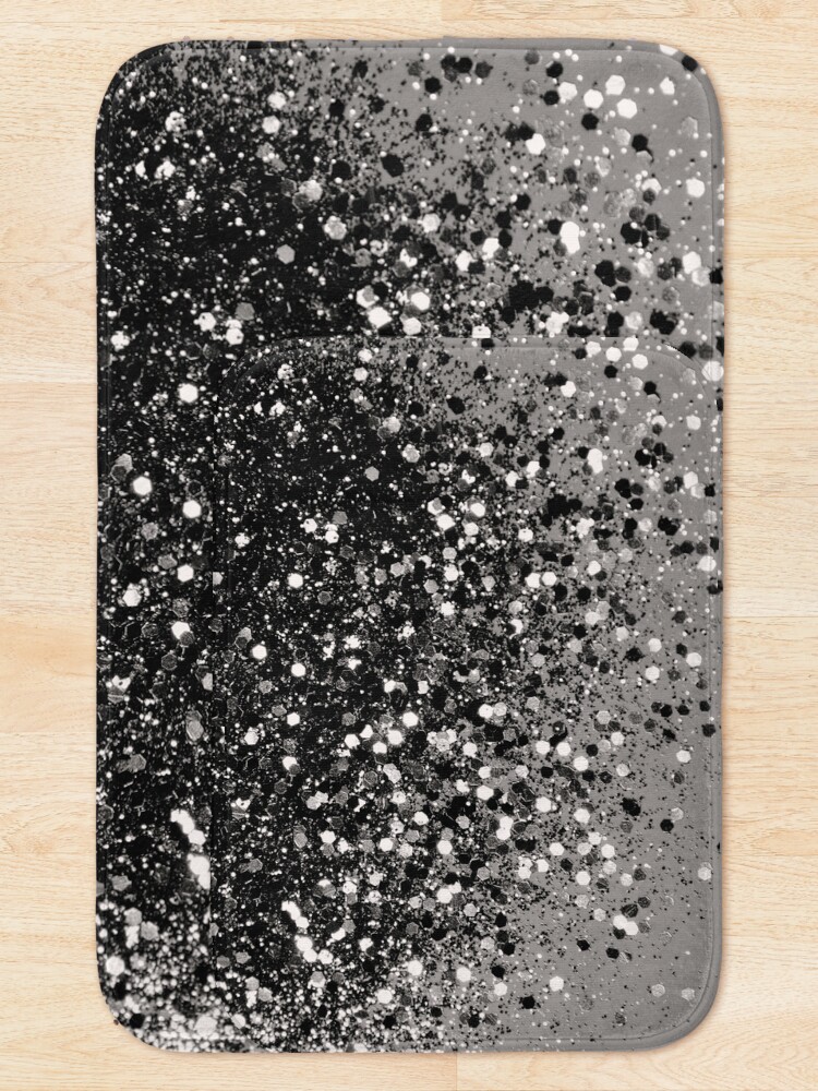 Alternate view of Silver Gray Glitter #1 #shiny #decor #art Bath Mat