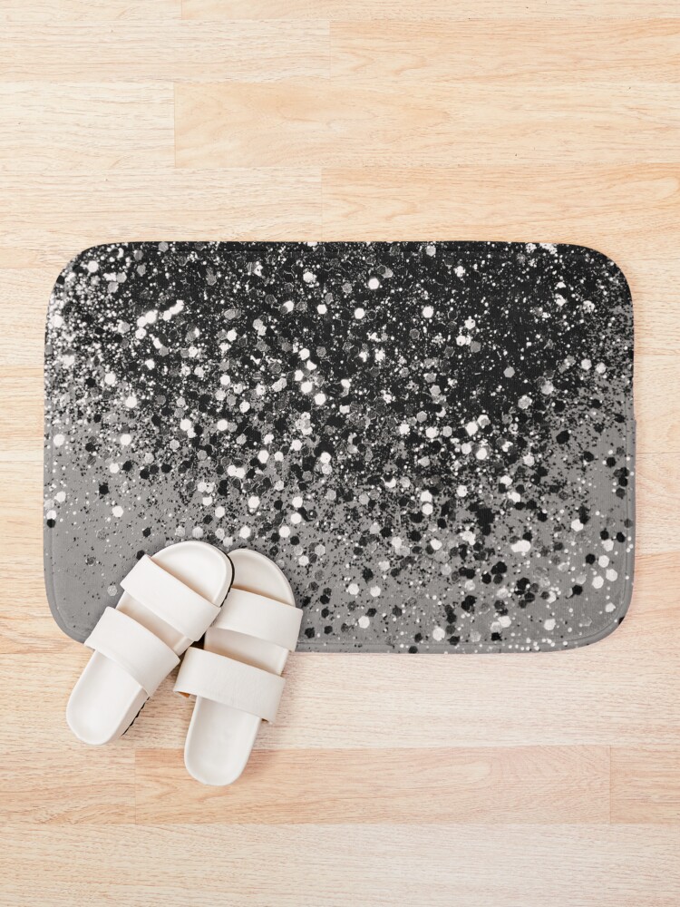 Alternate view of Silver Gray Glitter #1 #shiny #decor #art Bath Mat