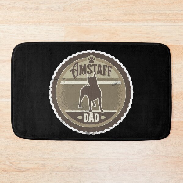 Item preview, Amstaff Dad - Distressed American Staffordshire Terrier Silhouette Design designed and sold by DoggyStyles.