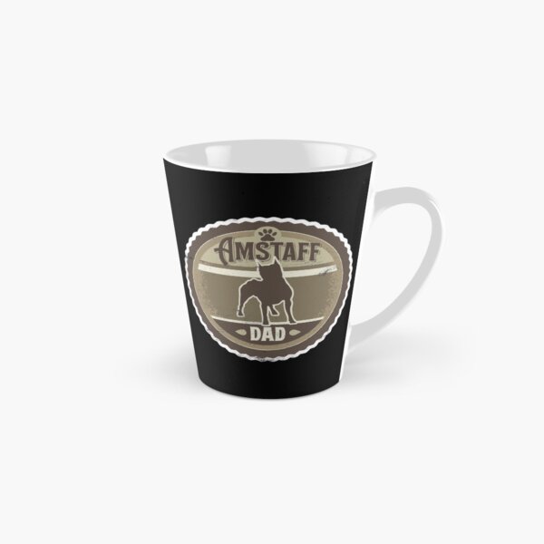 Artikel-Vorschau von Amstaff Dad - Silhouetten-Design für American Staffordshire Terrier im Distressed-Look, designt und verkauft von DoggyStyles.