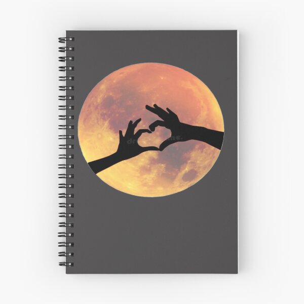 Item preview, Full Moon with Heart Hands Silhouette designed and sold by apathecary.