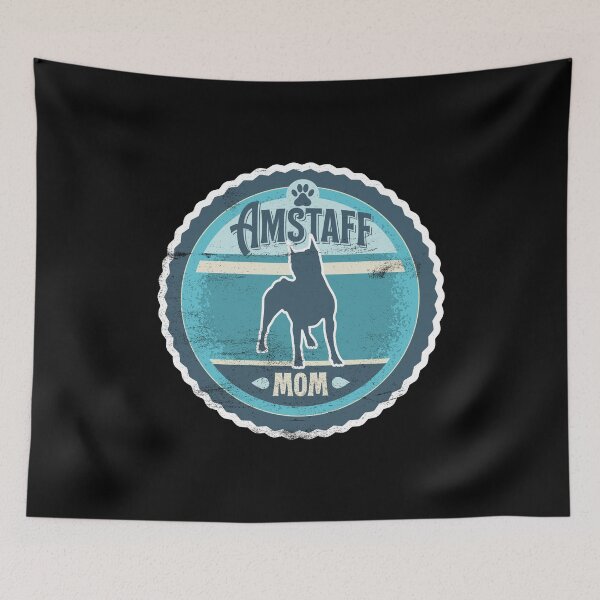 Item preview, Amstaff Mom - Distressed American Staffordshire Terrier Silhouette Design designed and sold by DoggyStyles.
