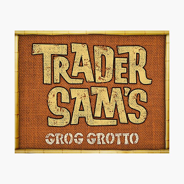 Trader Sam's Grog Grotto Tiki Bar Menu Sign Polynesian Village Photographic Print