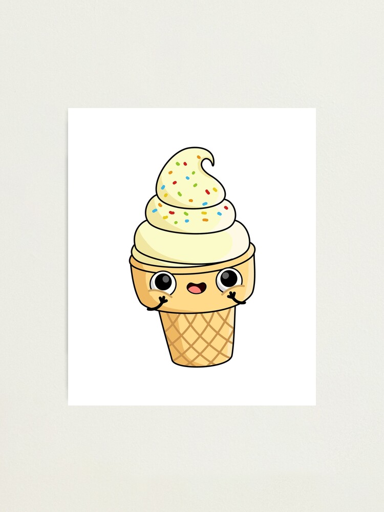 Kawaii Triple Scoop Ice Cream Cone by kawaiilife, Redbubble
