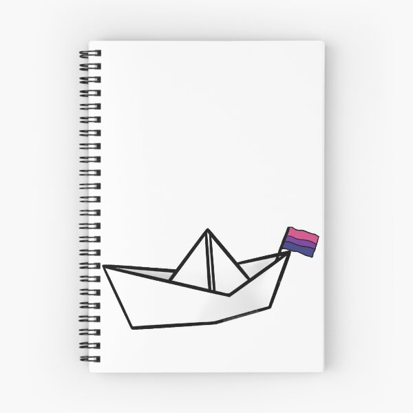 Item preview, bi pride paper boat designed and sold by calenca.