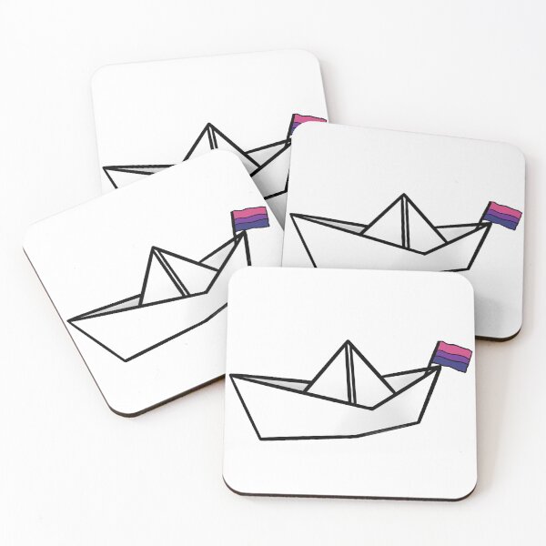 Item preview, bi pride paper boat designed and sold by calenca.