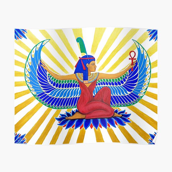 Smeren De kerk Vacature Maat Egyptian Goddess of Truth and Balance" Poster for Sale by ChloeShalini  | Redbubble