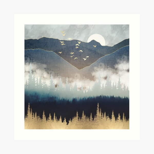 Blue Mountain Mist Art Print
