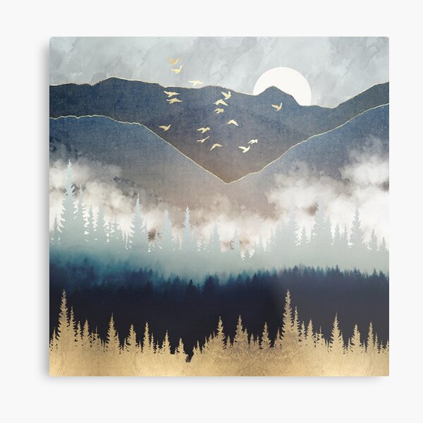 Blue Mountain Mist Metal Print