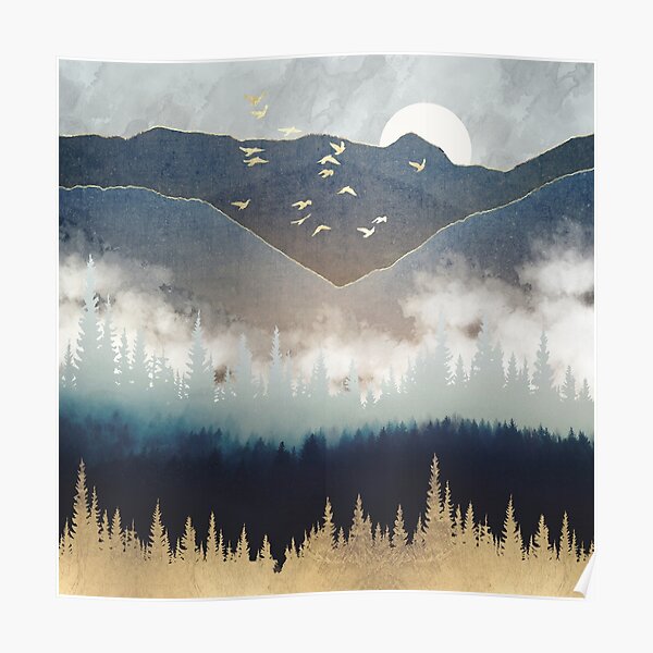 Blue Mountain Mist Poster