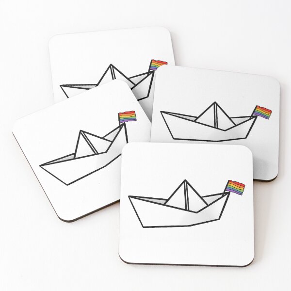Item preview, gay pride paper boat designed and sold by calenca.