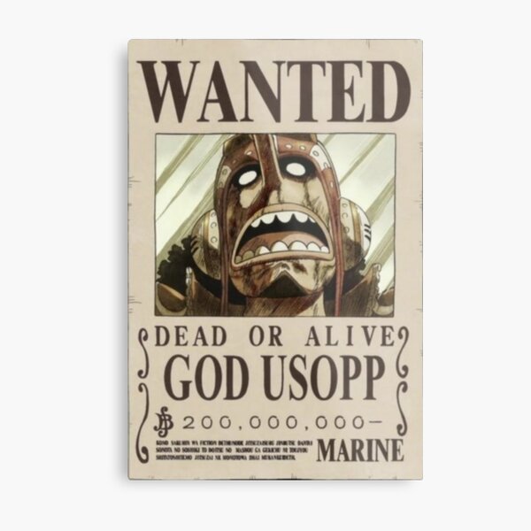 Usopp second wanted poster Metal Print