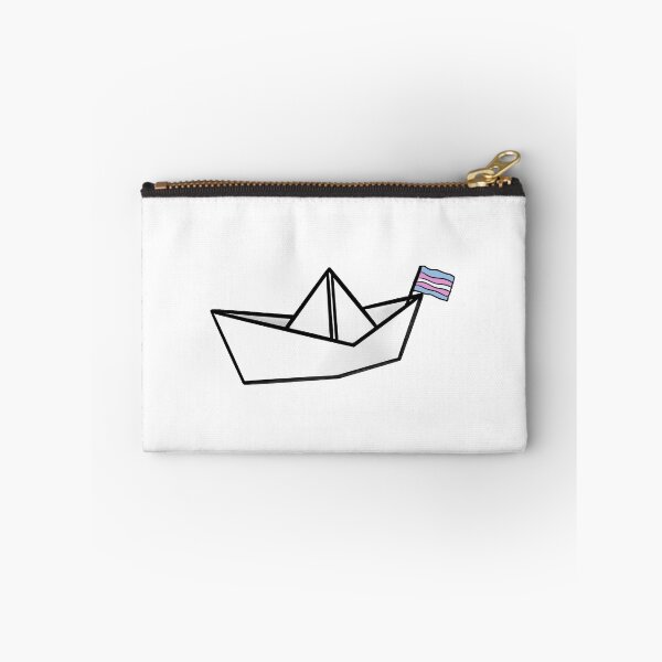 Item preview, trans pride paper boat designed and sold by calenca.