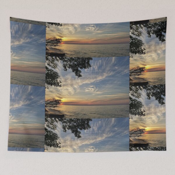 Item preview, Sunset and Clouds on Lake Superior designed and sold by J Rier Photography.