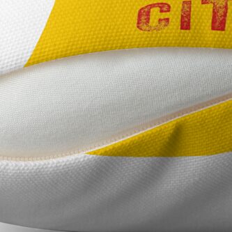 Alternate view of KC Face mask Kansas City facemask Classic Kansas City Football KC Yellow & Red Kingdom Football Kc Gear Floor Pillow
