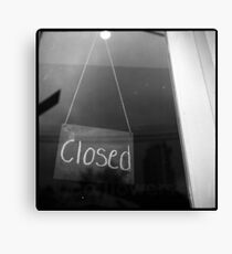 "closed" - surry hills coffee culture Canvas Print