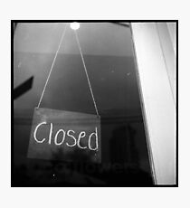 "closed" - surry hills coffee culture Photographic Print