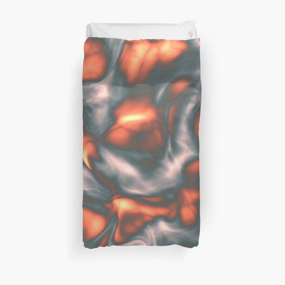 Coral Liquid Duvet Cover