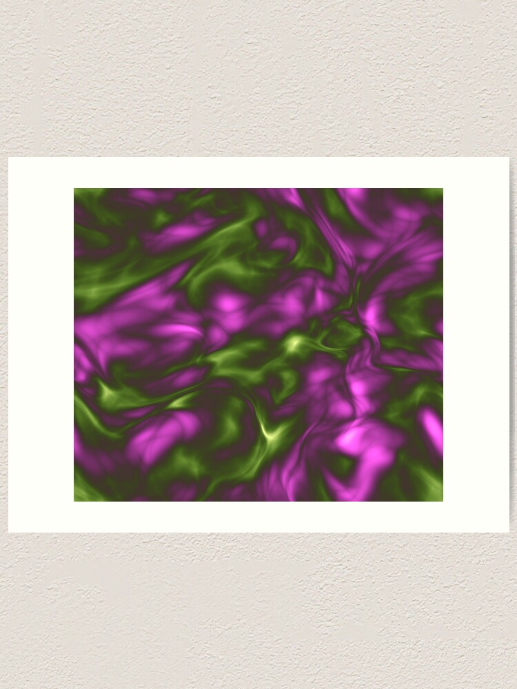 Thumbnail 2 of 3, Art Print, Violet Green Liquid designed and sold by brupelo.