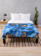 Light Sky Blue Liquid Throw Blanket