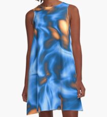 Light Sky Blue Liquid A-Line Dress
