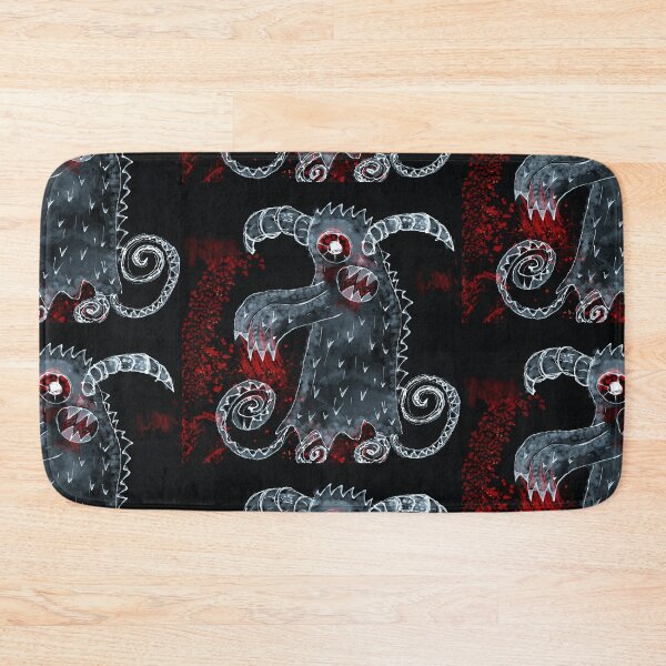Item preview, Drawing of Ugly Monster on dark background with blood on paws designed and sold by siwabudda.