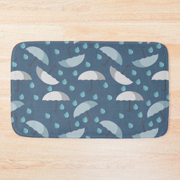 Item preview, Paraguas y gotas de lluvia de fondo sin fisuras. Estilo de diseño plano - dibujado a mano designed and sold by mkopka.