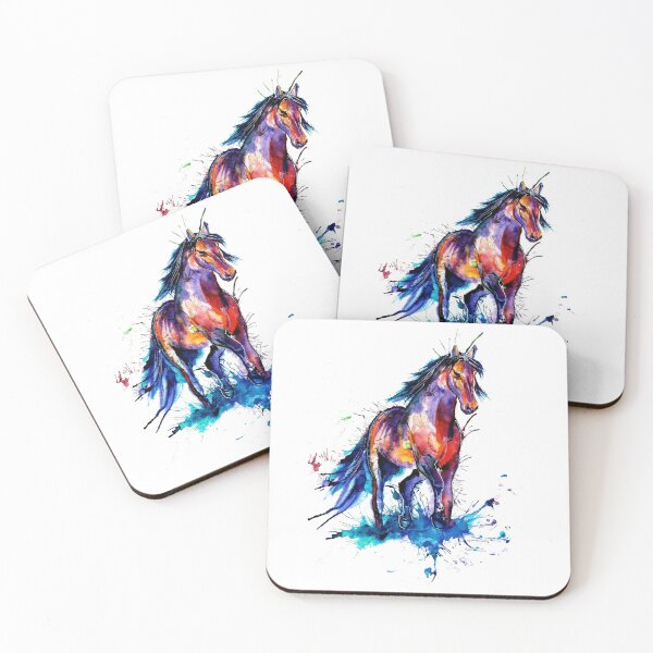 Item preview, horse watercolor designed and sold by nemfisart.