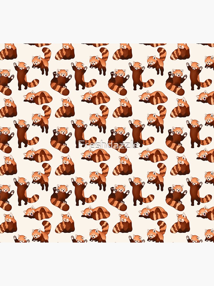 Red Panda Pattern by Freshdazzle