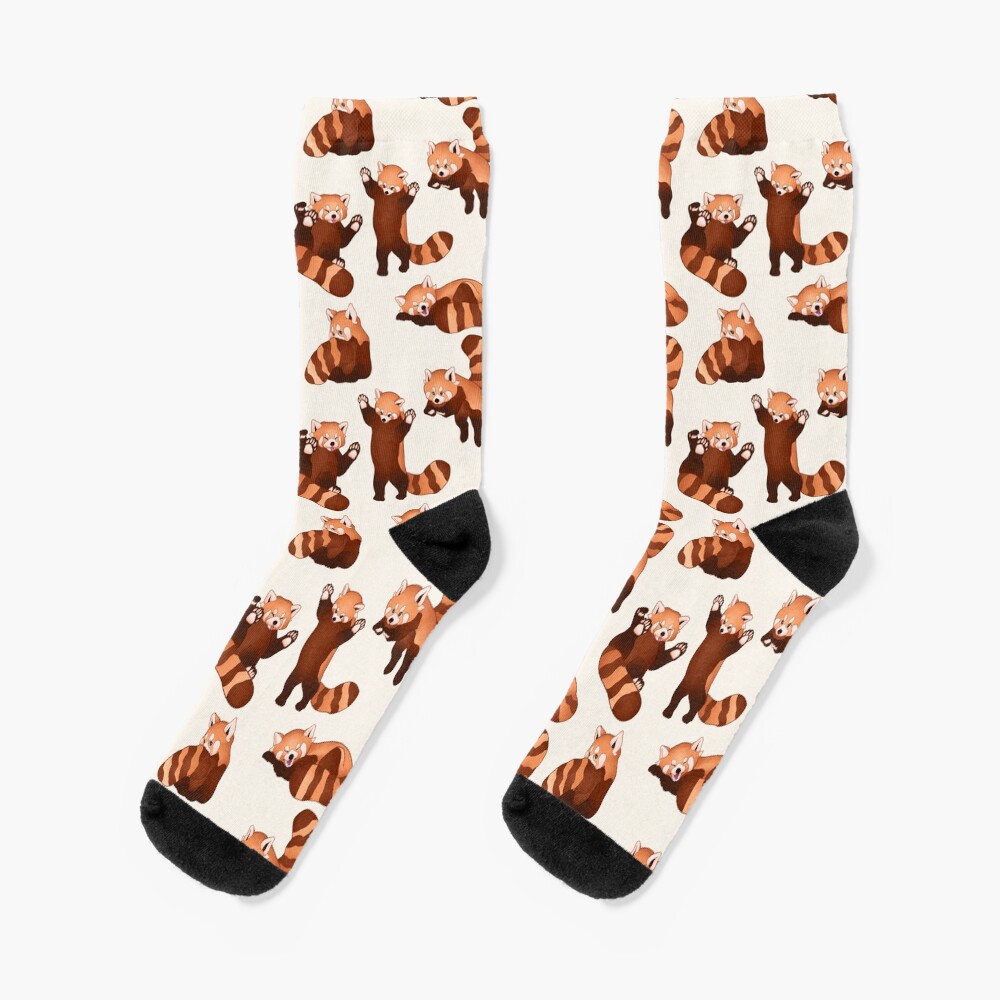 Red Panda Pattern Socks