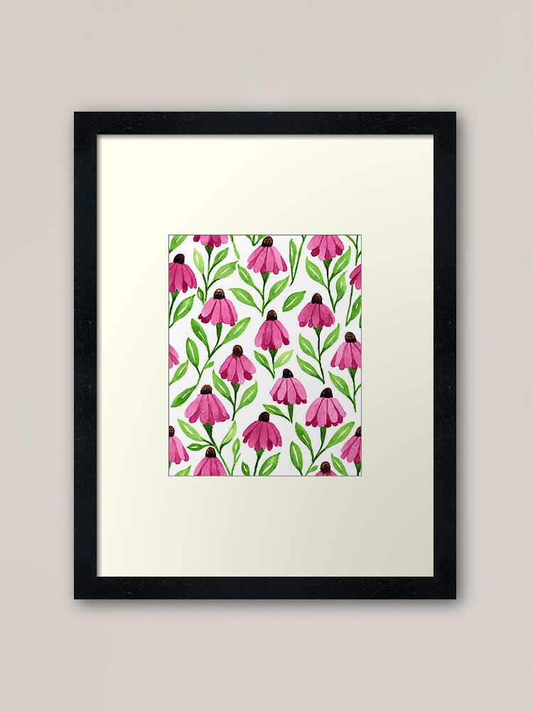 Alternate view of Pink Cone Flowers Framed Art Print