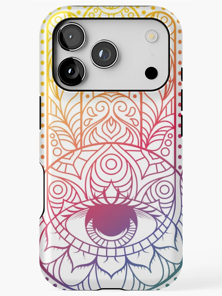 Thumbnail 1 of 4, iPhone Case, Colorful Hamsa designed and sold by RipDesigns.