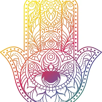 Artwork thumbnail, Colorful Hamsa by RipDesigns
