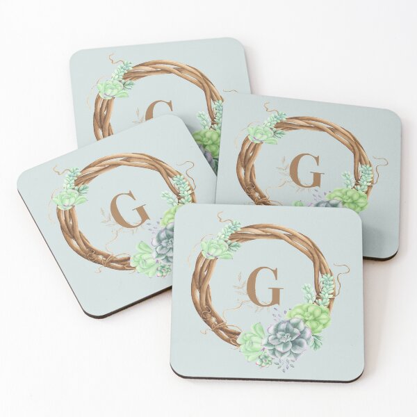 Item preview, Succulents Woodland Monogram - G designed and sold by MysticMagpie.