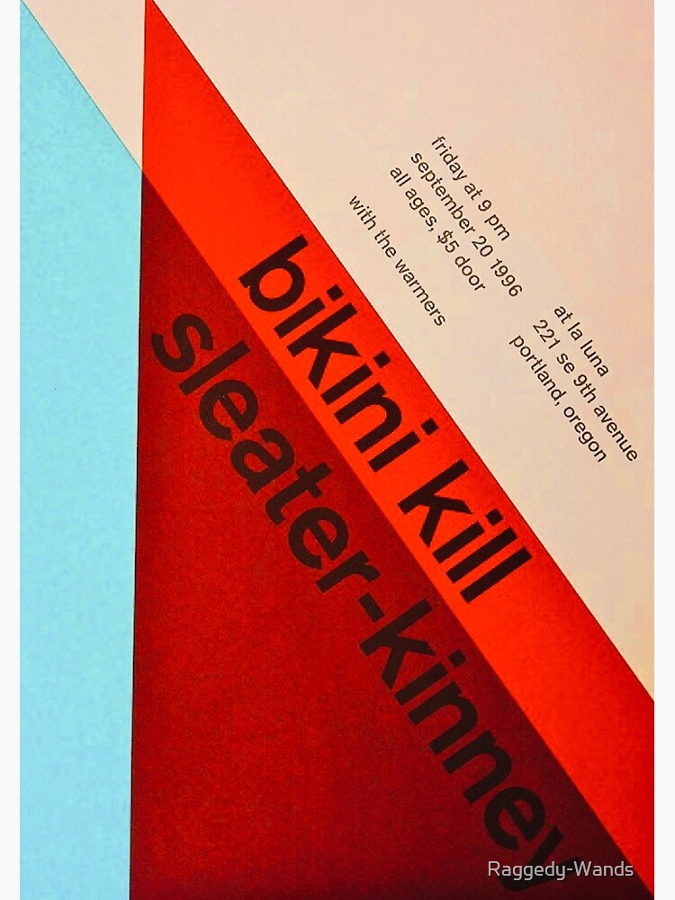 Disover Bikini Kill Sleater-Kinney Vintage Poster Premium Matte Vertical Poster