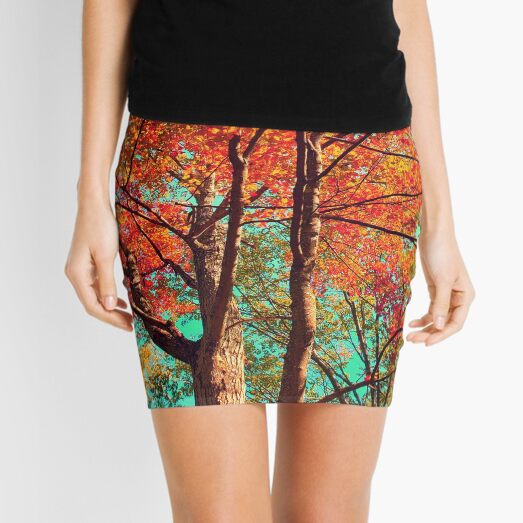 fall skies II Mini Skirt